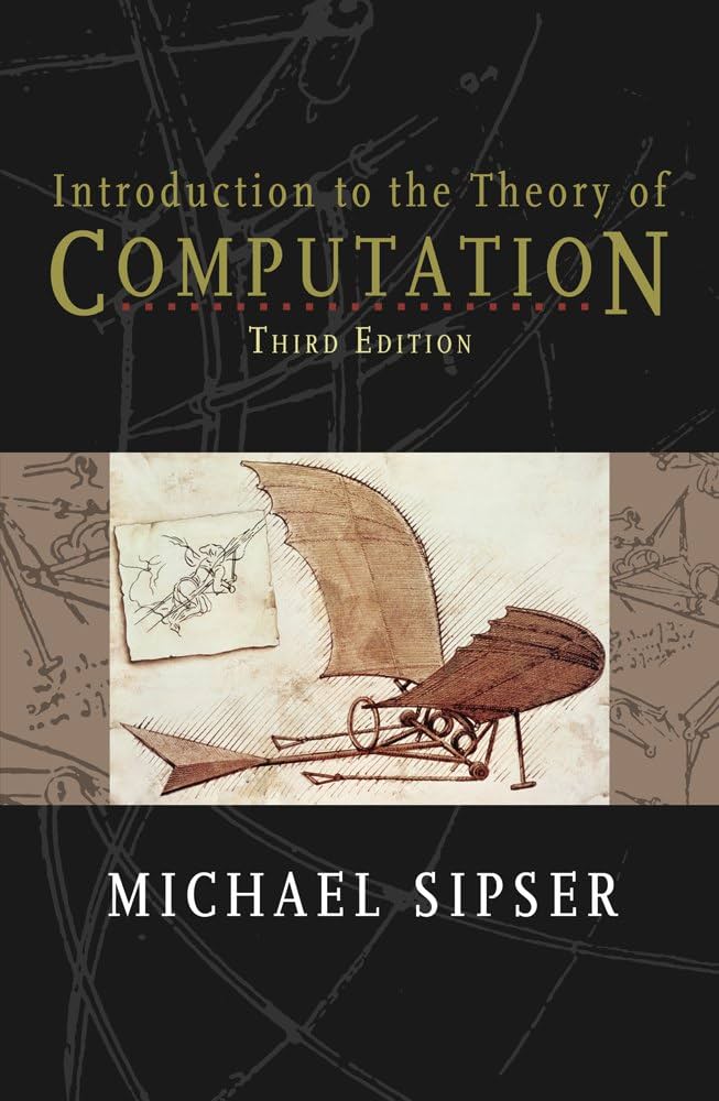 Image of Introduction to Theory of Computation by Michael Sipser 3rd Edition Textbook